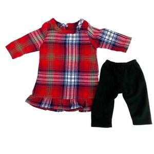 Pajamas Outfit for American Girl & 18" Dolls Nightgown Black Pants Excellent #35